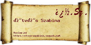 Ötvös Szabina névjegykártya